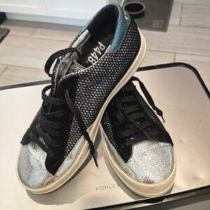 Italian made, John Glitter Mesh and Suede Leather Sneakers P448 surf later......